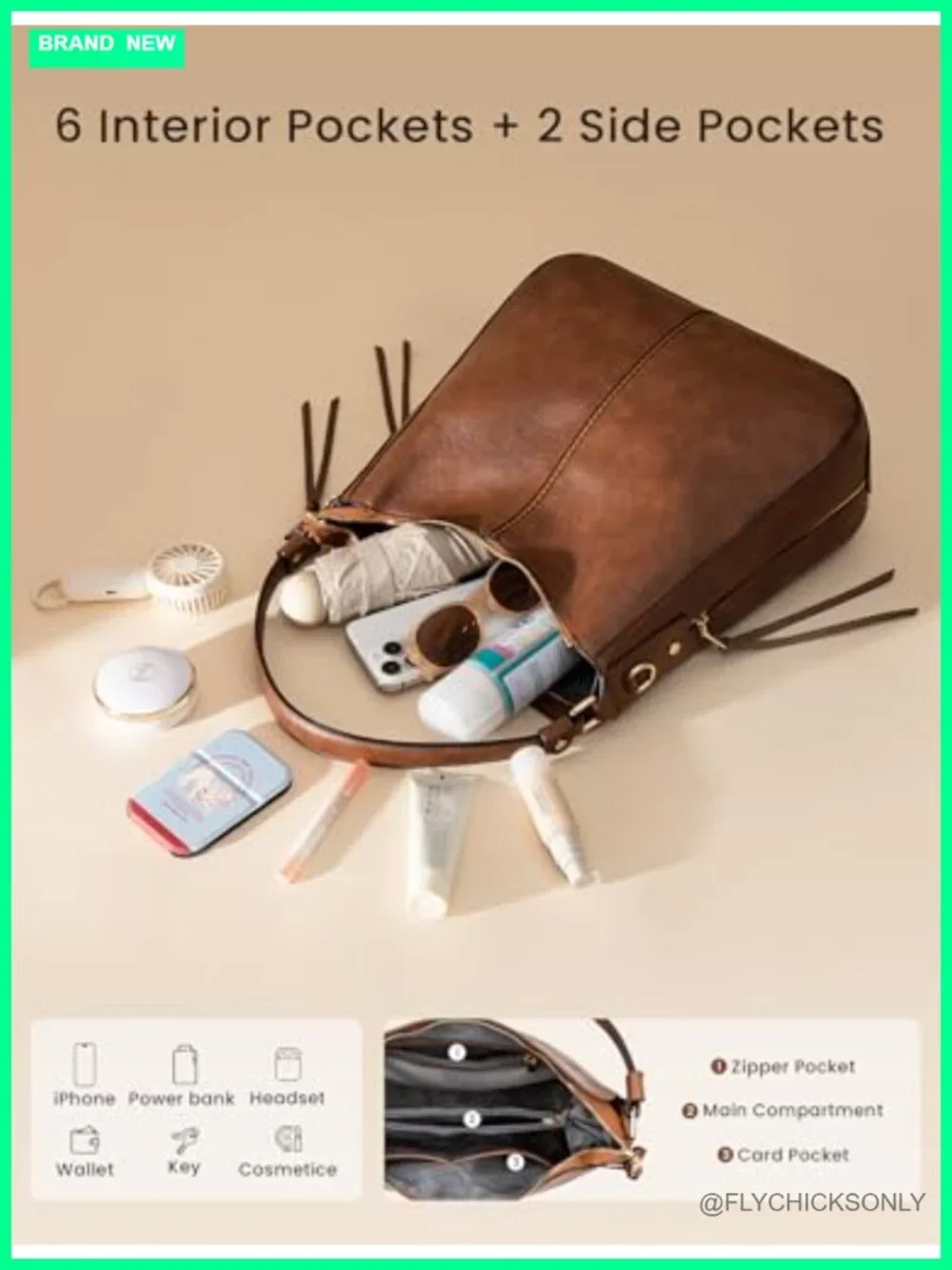 Faux Leather Hobo Crossbody Bag for Women, Large Designer Shoulder Purse